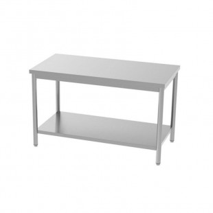 TABLE CENTRALE 1000X600X850/900 AVEC ETAGERE BASSE EN KIT CUISIMAT dans TABLES INOX