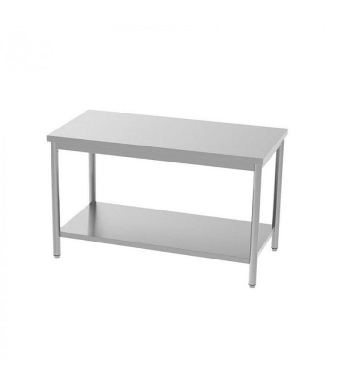 TABLE CENTRALE 800X600X850/900 AVEC ETAGERE BASSE EN KIT CUISIMAT dans TABLES INOX