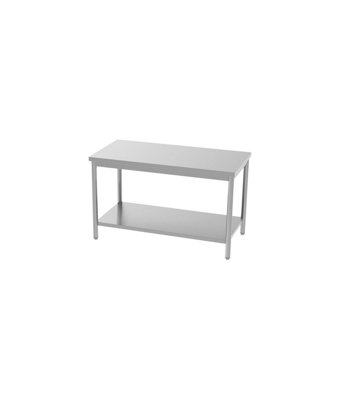 TABLE CENTRALE 800X600X850/900 AVEC ETAGERE BASSE EN KIT CUISIMAT dans TABLES INOX