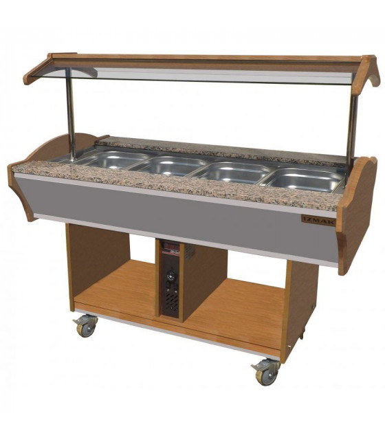 MEUBLE BUFFET CHAUD COLORIS BAMBOU dans BUFFET BAIN MARIE