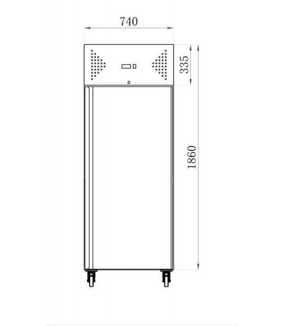 ARMOIRE FROIDE NEGATVE 1 PORTE 600X400 AMATIS dans CONSERVATEUR INOX