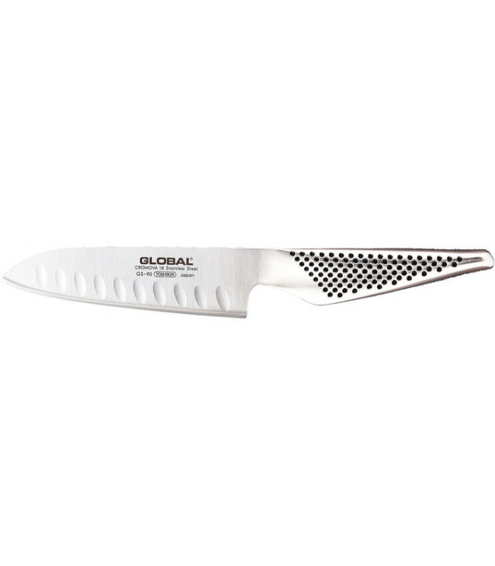 COUTEAU SANTOKU ALVEOLE 13 CM GLOBAL GS90 dans COUTELLERIE