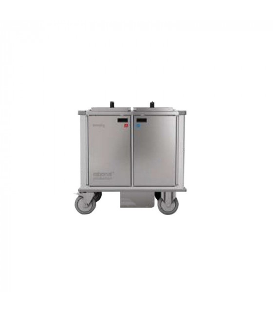 CHARIOT THERMO-REFRIGERE 2 VASQUES 1 CHAUDE ET 1 FROIDE 2X8 NIVEAUX RATIONA PRODUCTION dans BOX ISOTHERMES