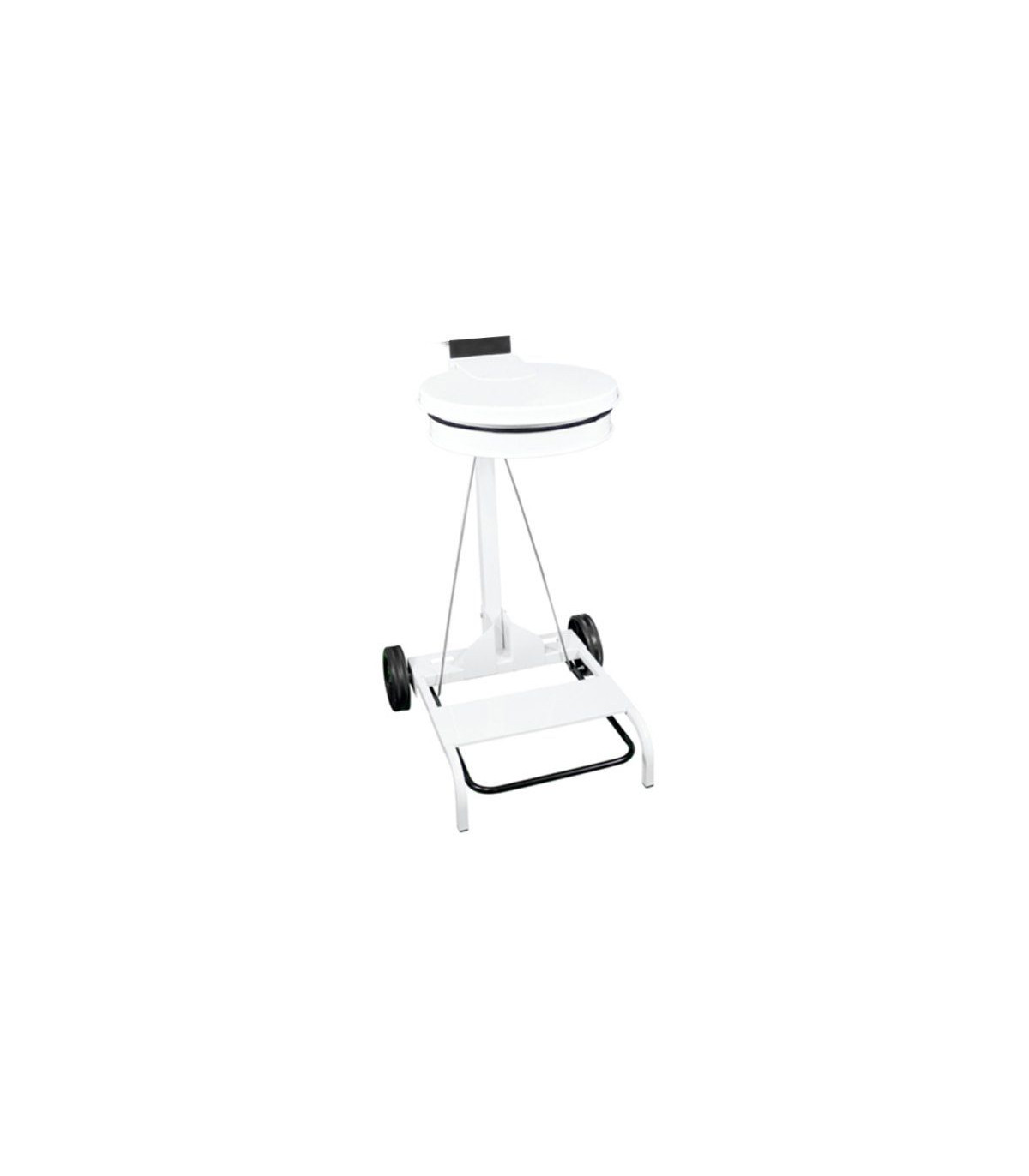 SUPPORT SAC MOBILE AVEC COUVERCLE A PEDALE CONTIMOBILE ACIER BLANC 110LT MEDIAL dans HORS CLASSEMENT