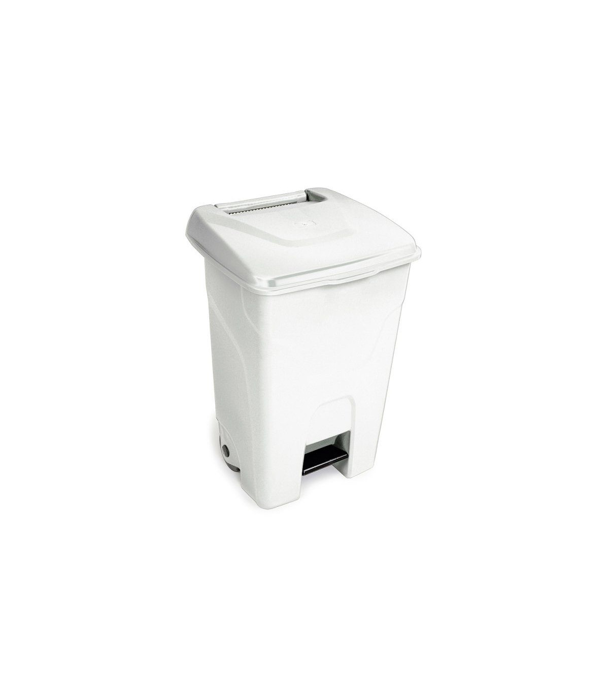 CONTENEUR HACCP 80LT AVEC COUVERCLE BLANC ET PEDALE dans POUBELLES