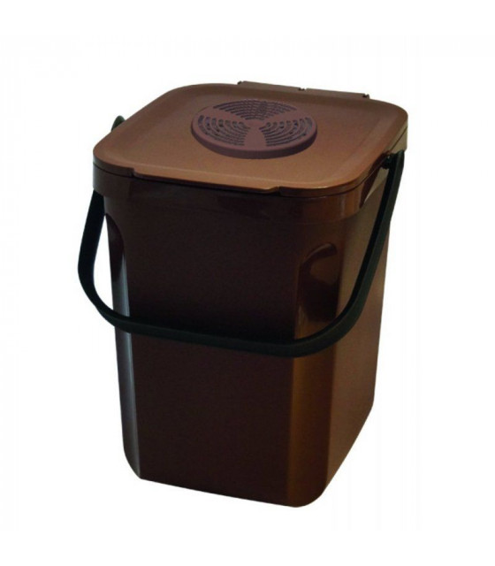 POUBELLE 10LT COMPOST ORGANIK AVEC COUVERCLE VENTILE + FILTRE CHARBON dans POUBELLES