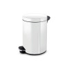 POUBELLE PEDALE ACIER BLANC 12LT CUISIMAT dans POUBELLES