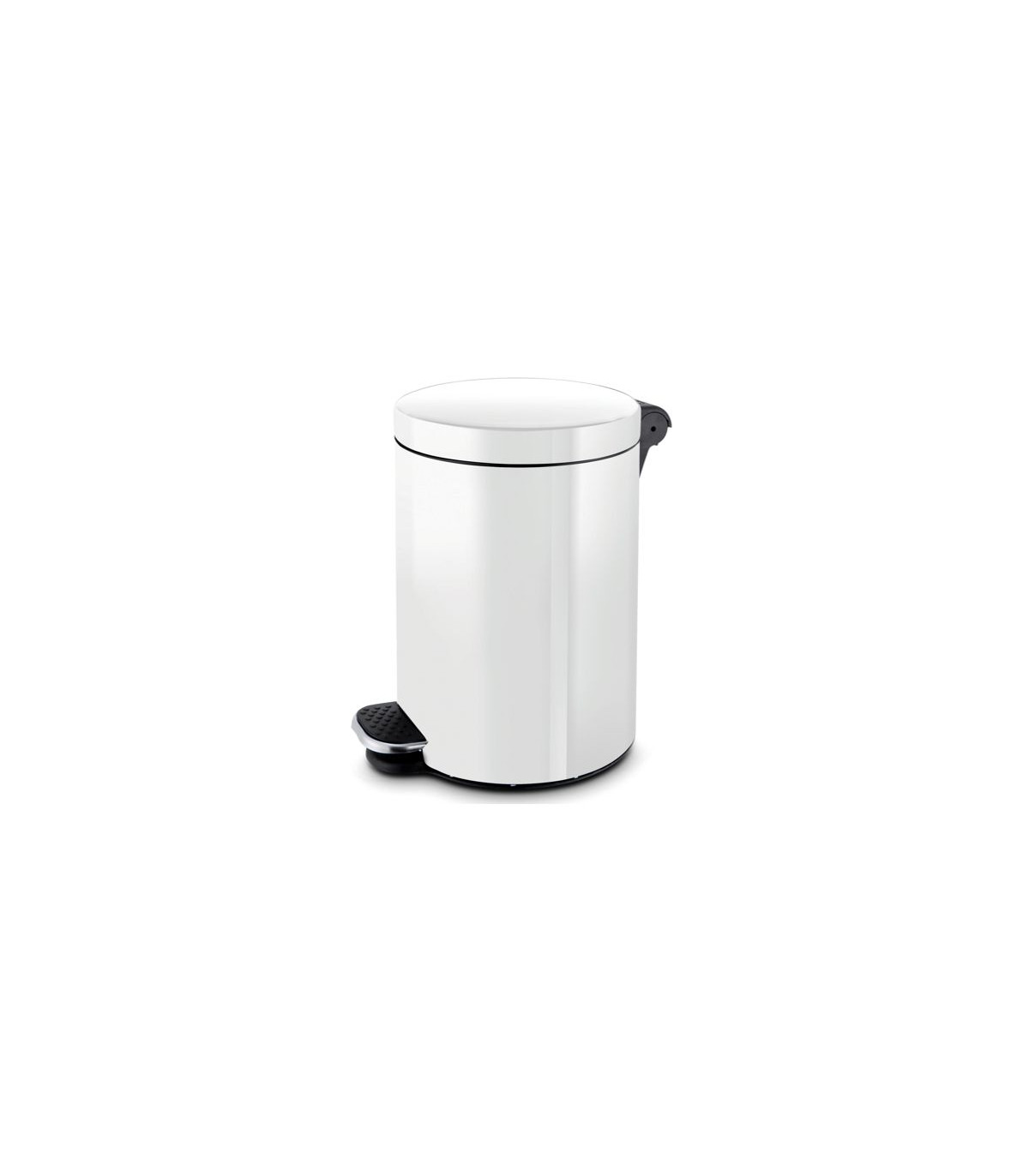 POUBELLE PEDALE ACIER BLANC 12LT CUISIMAT dans POUBELLES