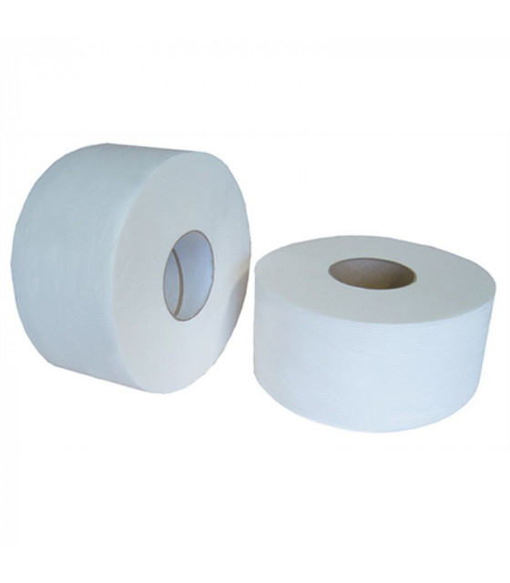 PAPIER TOILETTE MINI JUMBO 2 PLIS GAUFRES 12 ROULEAUX dans RECHARGE PAPIER