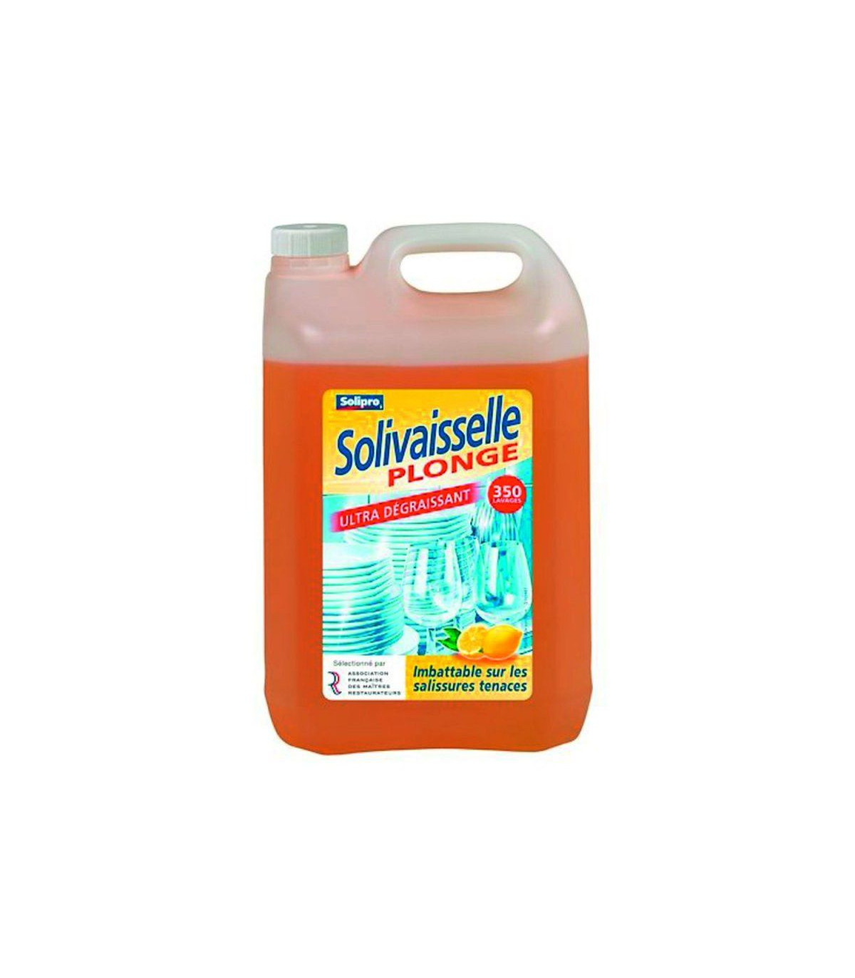 LIQUIDE VAISSELLE ULTRA DEGRAISSANT CITRON 5LT SOLIPRO dans DETERGENT