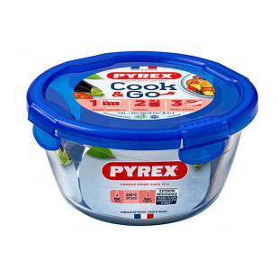 COOK & GO PLAT A FOUR ROND AVEC COUVERCLE PLASTIQUE 1.6 L dans PYREX - DURALEX