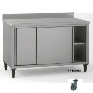 MEUBLE INOX AVEC DOSSERET 120*70CM TOURNUS dans ARMOIRES