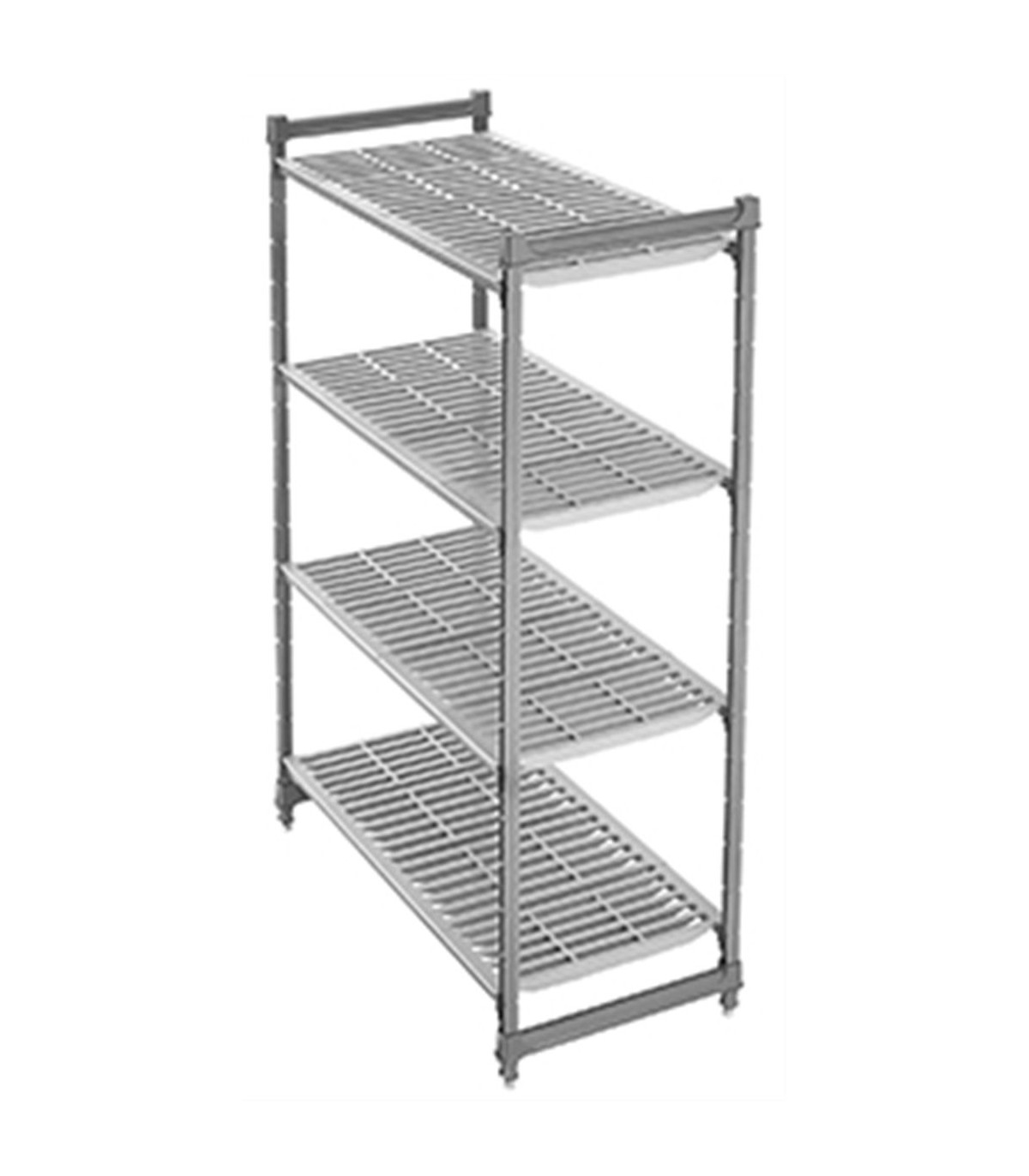 RAYONNAGE BASIC SERIES PLUS DE 4 NIVEAUX AVEC CLAYETTES AJOUREES 460MM CAMBRO dans ETAGERE CHAMBRE FROIDE