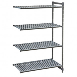 RAYONNAGE BASIC SERIES PLUS DE 4 NIVEAUX AVEC CLAYETTES AJOUREES 460MM CAMBRO dans ETAGERE CHAMBRE FROIDE