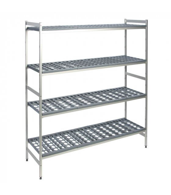 ETAGERE 4 NIVEAUX - CLAYETTES PERFOREES - RAYONNAGE FERMOSTOCK 5711- 120 KG 949MM dans ETAGERE CHAMBRE FROIDE