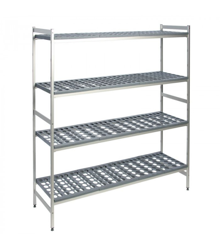 ETAGERE 4 NIVEAUX - CLAYETTES PERFOREES - RAYONNAGE FERMOSTOCK 5711- 120 KG - 1189X460XH1685 MM dans ETAGERE CHAMBRE FROIDE