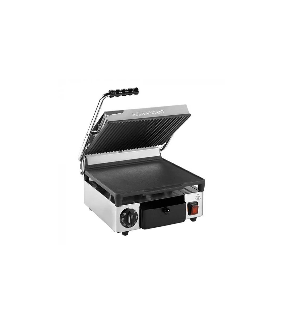 GRILL PANINI LISSE + RAINURE MILAN TOAST dans GRILL DE CONTACT