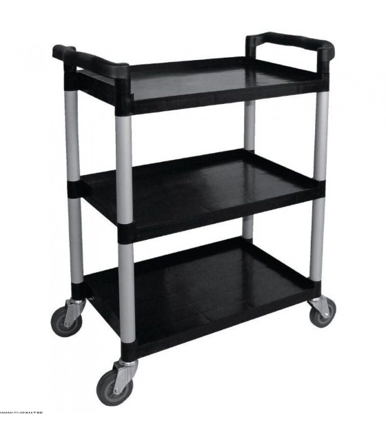 CHARIOT DE SERVICE EN POLYPROPYLENE NOIR COMPACT dans CHARIOT DE DEBARRASSAGE
