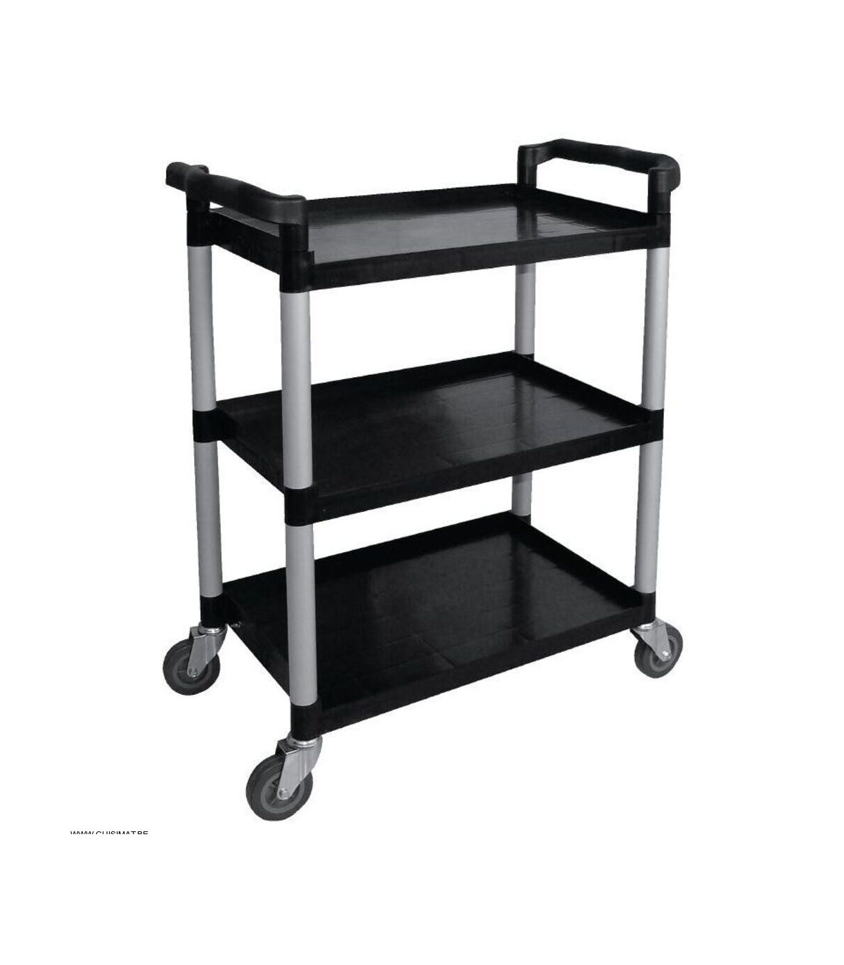 CHARIOT DE SERVICE EN POLYPROPYLENE NOIR COMPACT dans CHARIOT DE DEBARRASSAGE
