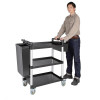 CHARIOT DE SERVICE EN POLYPROPYLENE NOIR COMPACT dans CHARIOT DE DEBARRASSAGE