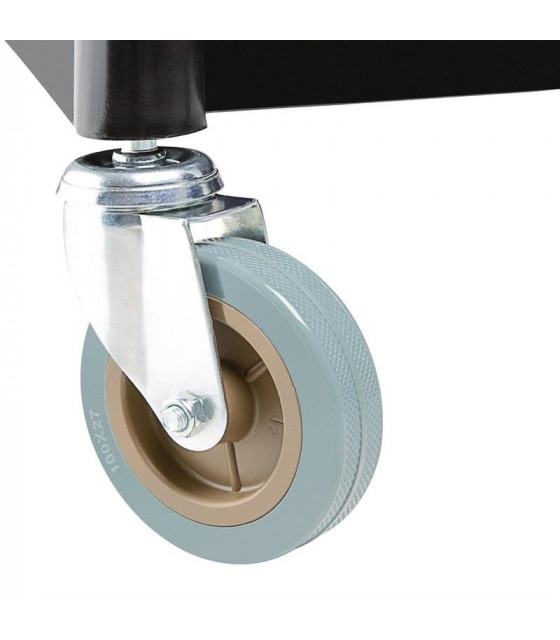 CHARIOT DE SERVICE EN POLYPROPYLENE NOIR COMPACT dans CHARIOT DE DEBARRASSAGE