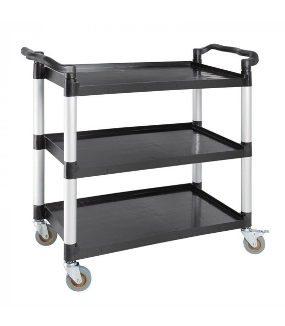 CHARIOT DE SERVICE NOIR MAX 130KG dans CHARIOT DE DEBARRASSAGE