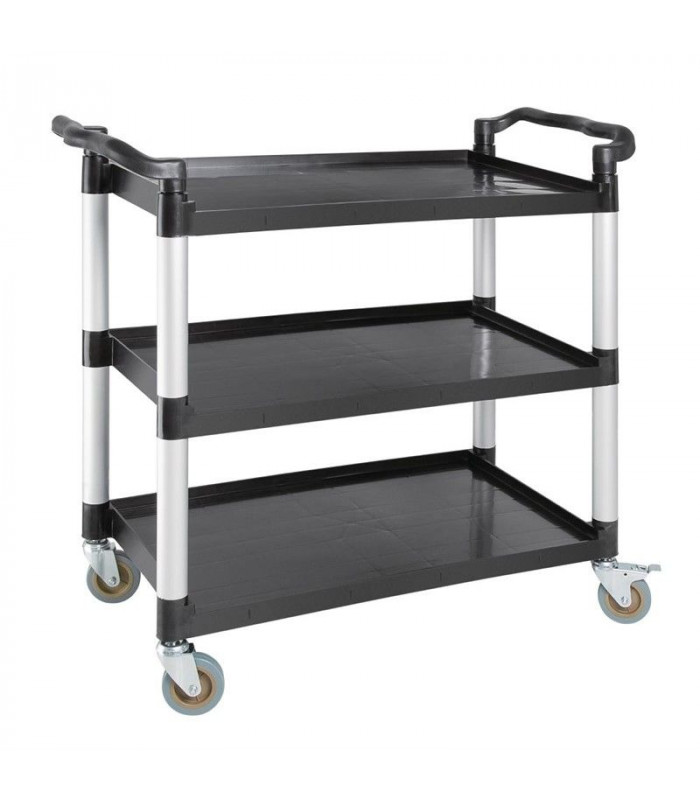 CHARIOT DE SERVICE NOIR MAX 130KG dans CHARIOT DE DEBARRASSAGE