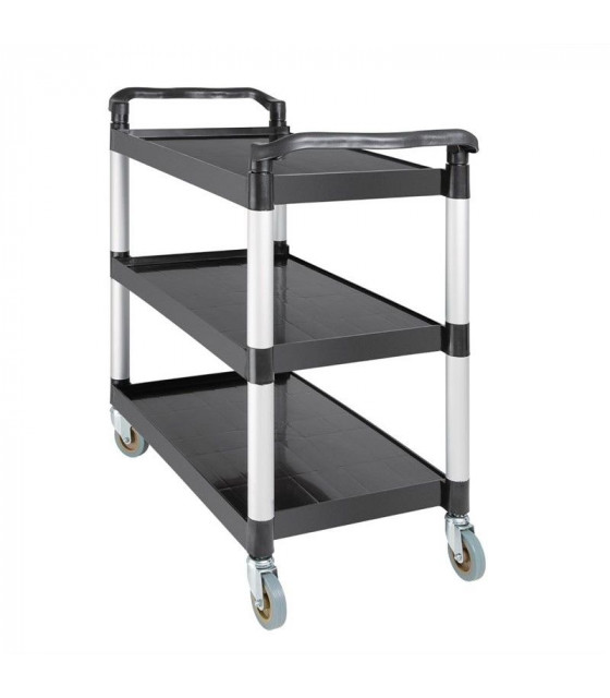 CHARIOT DE SERVICE NOIR MAX 130KG dans CHARIOT DE DEBARRASSAGE