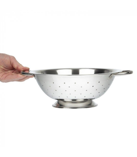 PASSOIRE 29CM EN INOX AVEC POIGNEE CUISIMAT dans PASSOIRES