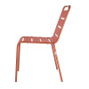 CHAISES A LATTES EN ACIER TERRACOTTA LOT DE 4 dans CHAISES