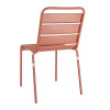 CHAISES A LATTES EN ACIER TERRACOTTA LOT DE 4 dans CHAISES