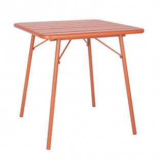 CHAISES A LATTES EN ACIER TERRACOTTA LOT DE 4 dans CHAISES