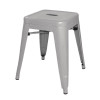 TABOURET BAS EN ACIER GALVANISE BISTRO LOT DE 4 dans TABOURET