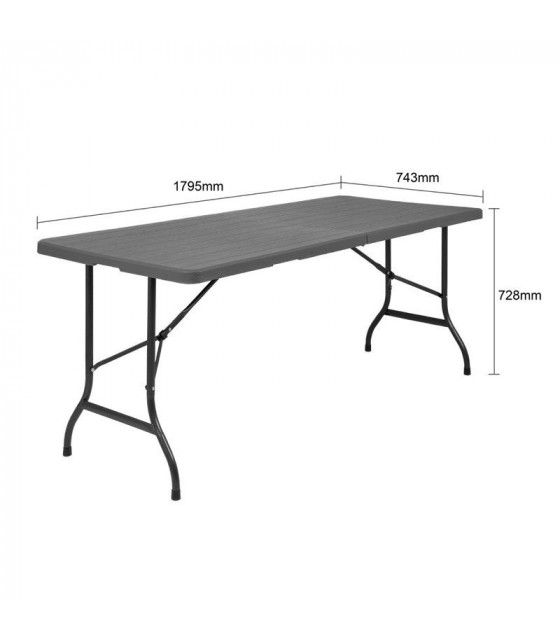 TABLE PLIANTE RECTANGULAIRE 1829MM GRISE dans TABLE PLIANTE