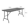 TABLE PLIANTE RECTANGULAIRE 1829MM GRISE dans TABLE PLIANTE