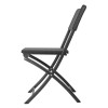 CHAISE PLIANTE EN ROTIN PE NOIRE LOT DE 2 dans CHAISES