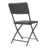 CHAISE PLIANTE EN ROTIN PE NOIRE LOT DE 2 dans CHAISES