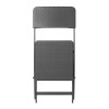 CHAISE PLIANTE EN ROTIN PE NOIRE LOT DE 2 dans CHAISES