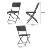 CHAISE PLIANTE EN ROTIN PE NOIRE LOT DE 2 dans CHAISES