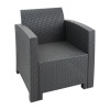 ENSEMBLE FAUTEUILS ET TABLE EN ROTIN PP GRIS dans TRANSAT ET CHAISE LONGUE