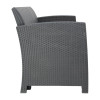 ENSEMBLE FAUTEUILS ET TABLE EN ROTIN PP GRIS dans TRANSAT ET CHAISE LONGUE