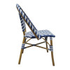 CHAISE STYLE PARISIEN EN ROTIN PE BLEUE LOT DE 2 dans CHAISES