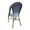 CHAISE STYLE PARISIEN EN ROTIN PE BLEUE LOT DE 2 dans CHAISES