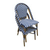 CHAISE STYLE PARISIEN EN ROTIN PE BLEUE LOT DE 2 dans CHAISES