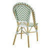 CHAISE STYLE PARISIEN EN ROTIN PE VERT LOT DE 2 dans CHAISES