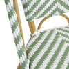 CHAISE STYLE PARISIEN EN ROTIN PE VERT LOT DE 2 dans CHAISES