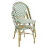 CHAISE STYLE PARISIEN EN ROTIN PE VERT LOT DE 2 dans CHAISES