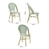 CHAISE STYLE PARISIEN EN ROTIN PE VERT LOT DE 2 dans CHAISES