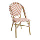 CHAISE STYLE PARISIEN EN ROTIN PE CORAIL LOT DE 2