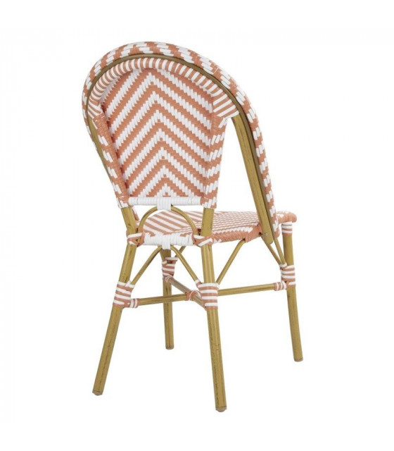 CHAISE STYLE PARISIEN EN ROTIN PE CORAIL LOT DE 2 dans CHAISES